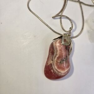 Elegant Rodocrosite Pendant Necklace